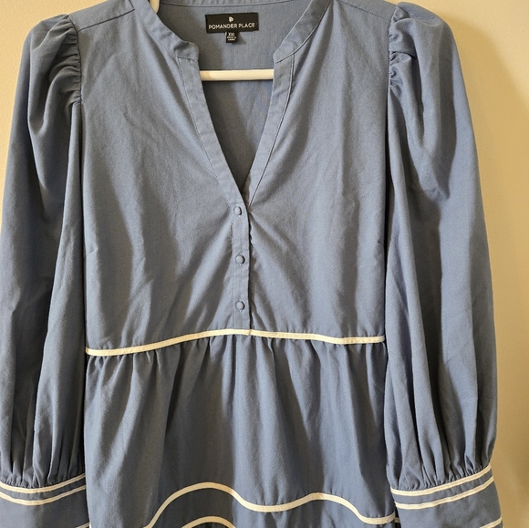 2X Womens blue & white dress - Picture 2 of 10